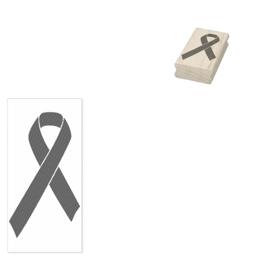 Red Awareness Ribbon + your message Rubberstempel (Gestempeld)