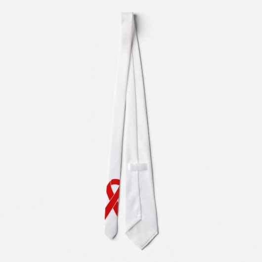 Red Awareness Ribbon + your message Stropdas (Achterkant)