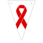 Red Awareness Ribbon + your message Vlaggetjes (Derde vlag)