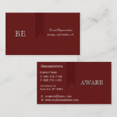 Red Awareness Support Professional Visitekaartjes (Voorkant / Achterkant)