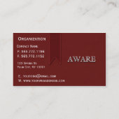 Red Awareness Support Professional Visitekaartjes (Achterkant)