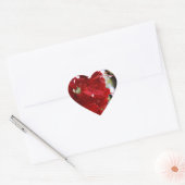 Red Azalea Flowers Hart Sticker (Envelop)