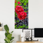 Red Azalea Flowers Poster (Thuiskantoor)