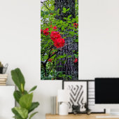 Red Azalea Flowers Poster (Thuiskantoor)
