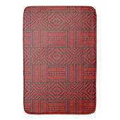 Red Aztec Boho Badmat (Voorkant Verticaal)