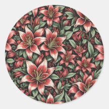 Red Aztec Lily Patroon