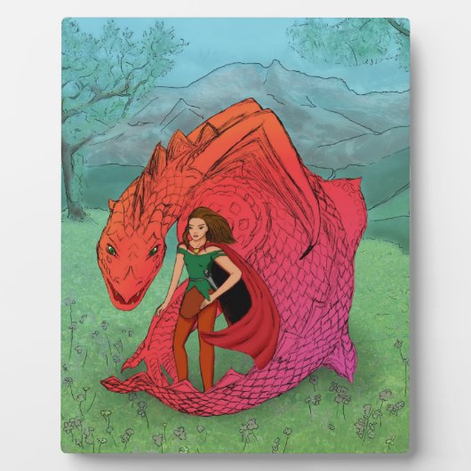 Red Baby Dragon Fotoplaat (Voorkant)