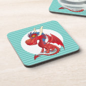 Red Baby Dragon Hard Plastic Onderzetter (Linkerzijde)