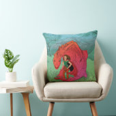 Red Baby Dragon Kussen (Stoel)