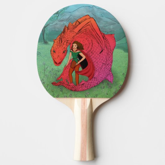 Red Baby Dragon Tafeltennisbatje (Voorkant)