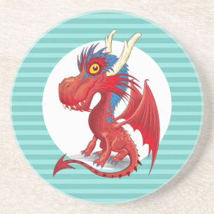 Red Baby Dragon Zandsteen Onderzetter