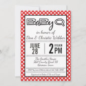 Red BabyQ BBQ Baby shower Uitnodiging (Voorkant)