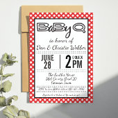 Red BabyQ BBQ Baby shower Uitnodiging