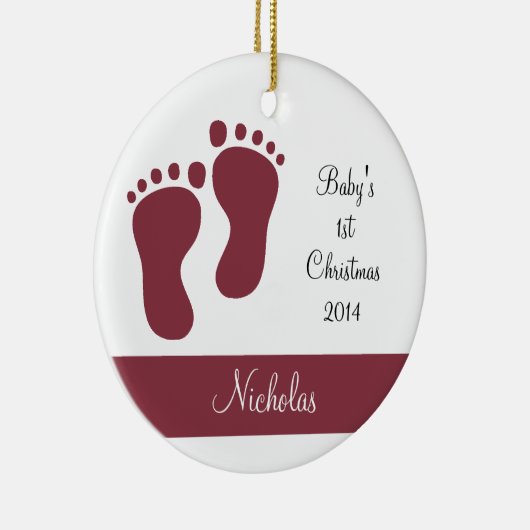 Red Baby's 1st Keramisch Ornament (Rechts)