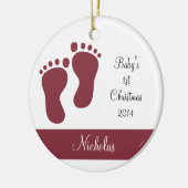 Red Baby's 1st Keramisch Ornament (Links)