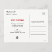 Red Baby's First kerstfoto Briefkaart (Achterkant)