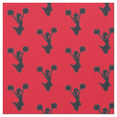Red Background Cheer Silhouette Smaller Afbeelding Stof (Close Up)