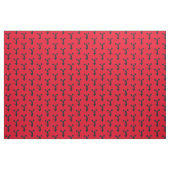 Red Background Cheer Silhouette Smaller Afbeelding Stof (Fat Quarter)