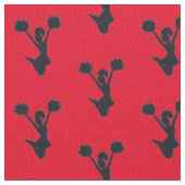 Red Background Cheer Silhouette Stof (Close Up)