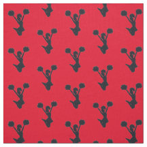 Red Background Cheer Silhouette