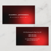 Red Background Professional Artist Visitekaartje (Voorkant / Achterkant)