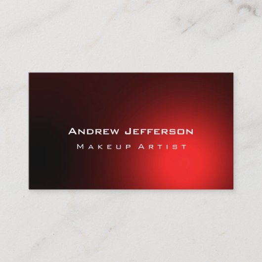 Red Background Professional Artist Visitekaartje (Voorkant)