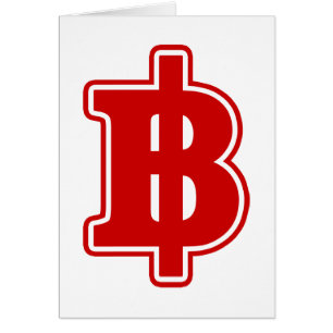 RED BAHT SIGN ฿ Thai Money ฿