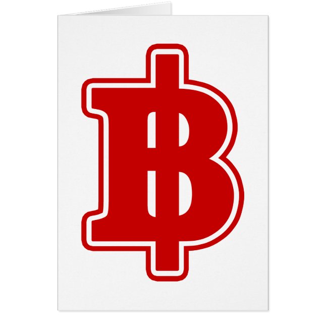 RED BAHT SIGN ฿ Thai Money ฿ (Voorkant)