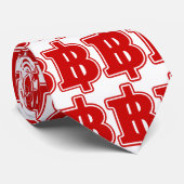 RED BAHT SIGN ฿ Thai Money ฿ Stropdas (Opgerold)