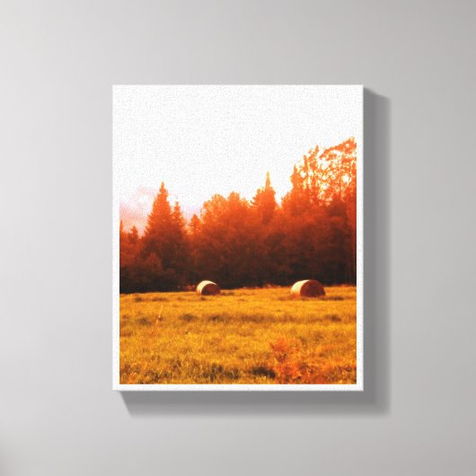Red Bales Canvas Print (Voorkant)
