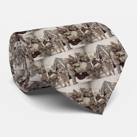 Red Ball Express Supply Convoy Stropdas (Opgerold)