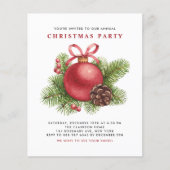 Red Ball Ornament kerstfeest (Voorkant)