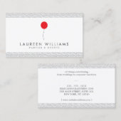 Red Balloon Logo voor Event Planner, Party Planner Visitekaartje (Voorkant / Achterkant)