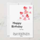 Red Balloon Printable Happy Birthday Kaart (Voorkant)