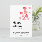 Red Balloon Printable Happy Birthday Kaart (Staand voorkant)