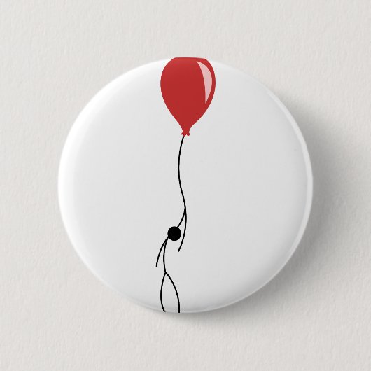 Red balloon ronde button 5,7 cm (Voorkant)