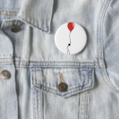 Red balloon ronde button 5,7 cm (In situ)