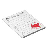 Red Baltimore Maryland beach Bay Crab om een lijst Notitieblok (Schuin)