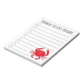 Red Baltimore Maryland beach Bay Crab om een lijst Notitieblok (Linkerzijde)