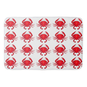 Red Baltimore Maryland Beach Bay Crab Seafood Badmat