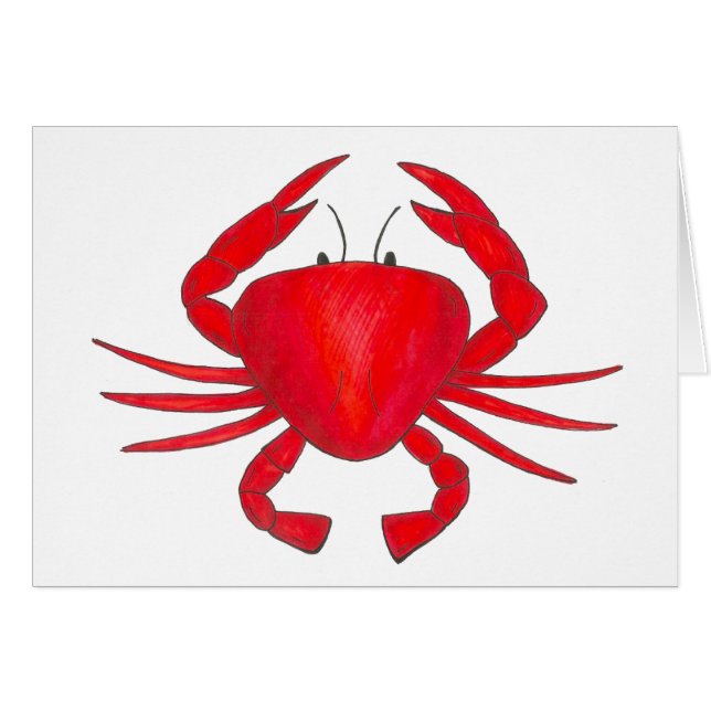 Red Baltimore Maryland Crab Beach Ocean Seafood (Voorkant Horizontaal)