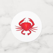 Red Baltimore Maryland MD Chesapeake Bay Crabs Confetti (Kleine voorkant)