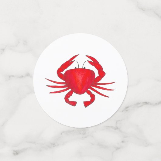 Red Baltimore Maryland MD Chesapeake Bay Crabs Confetti (Kleine voorkant)