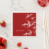 Red Bamboe Custom Paper Napkin Set Servet (Insitu)