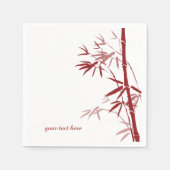 Red Bamboe Custom Paper Napkin Set Servet (Voorkant)