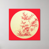 Red Bamboe - rond - geen Cally Canvas Afdruk (Voorkant)