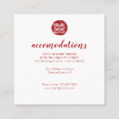 Red Bamboo & Double Happiness Chinees Hotel Vierkante Visitekaartje (Voorkant)