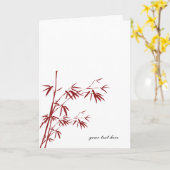 Red Bamboo Note-kaarten Kaart (Gele Bloem)