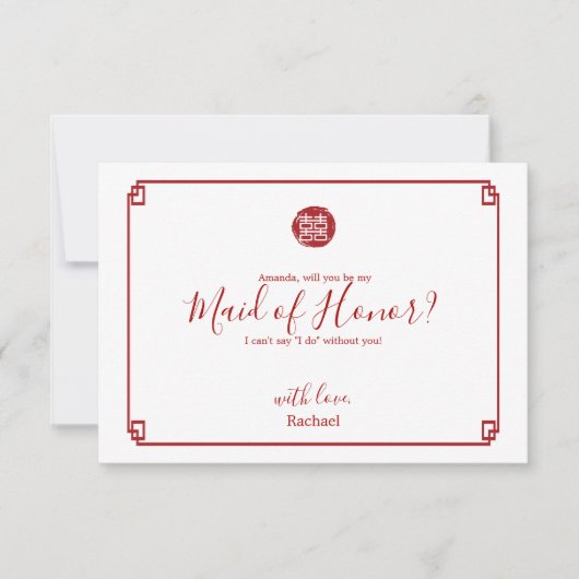 Red Bamboo Zal je mijn bruidsmeisje zijn Kaart (Voorkant)