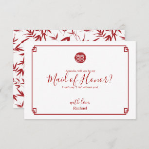 Red Bamboo Zal je mijn bruidsmeisje zijn Kaart